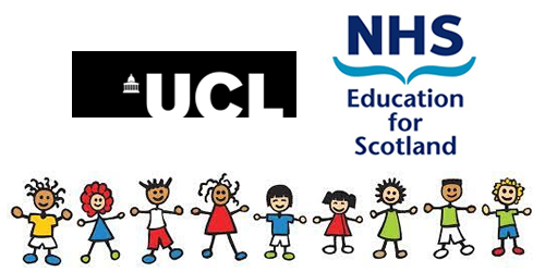 UCL Logo (left) NHS Education for Scotland logo (Right) 