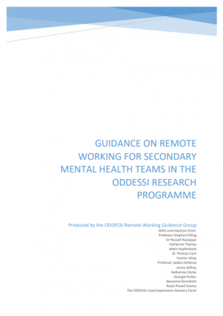 The title page of the ODDESSI remote working guidance document
