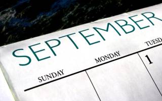 Image of a calendar showing the month of September