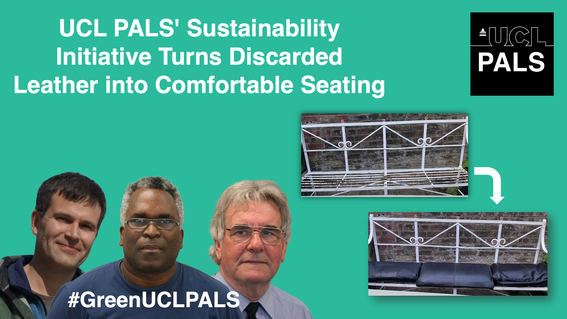 UCL PALS Sustainability Initiative Turns Discarded Leather into Comfortable Seating