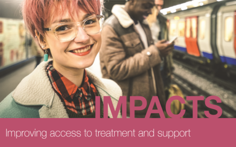 IMPACTS student on tube platform