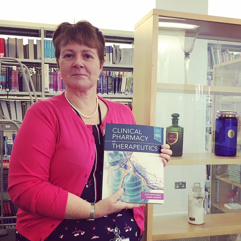 Professor Cate Whittlesea and her Clinical Pharmacy and Therapeutics book