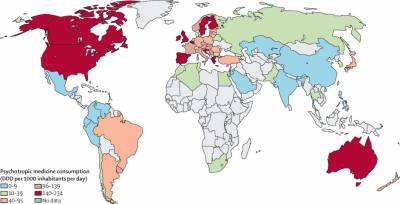 Psychotropic medicine consumption in 65 countries and regions, 2008–19: a longitudinal study. 