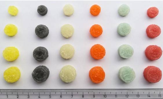 Chewable printlets in different flavours and doses.
