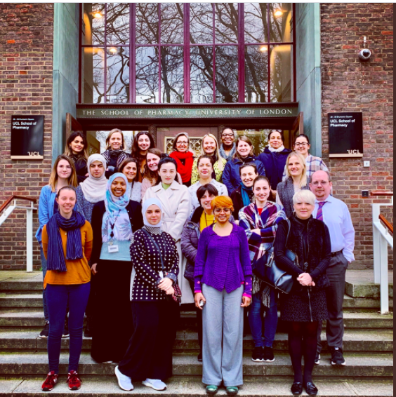 UCL School of Pharmacy staff and students gathering for International Women's Day