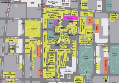 Map, Physics Department, UCL