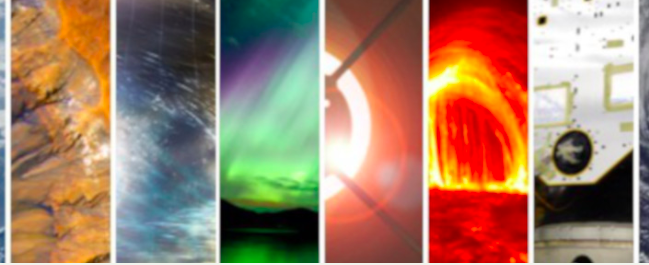 Close up of images associated with MSSL research