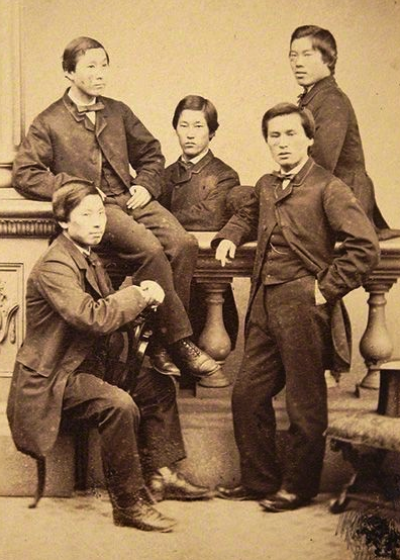 The Chōshū Five, courtesy of Nippon.com and the Hagi Museum