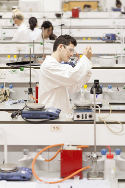 Researcher in lab at UCL