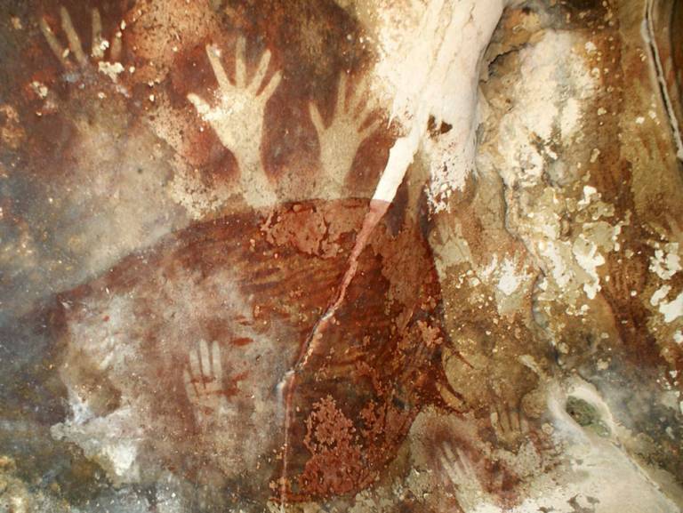 cave painting of hands