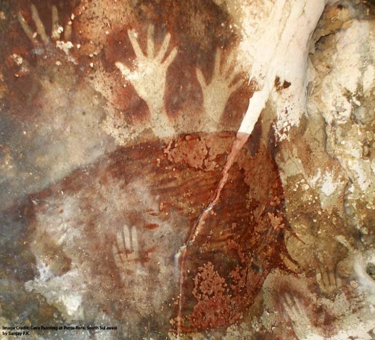 hands cave painting
