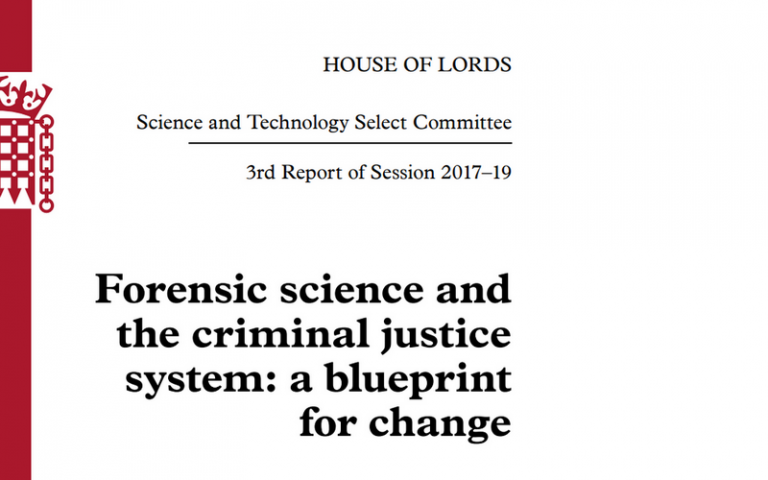 Forensic Science Blueprint report cover