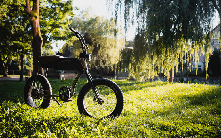 an image of an e-bike on a grassy field