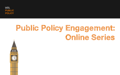 an image with 'Public Policy Engagement:Online Series' and a graphic of Big Ben.