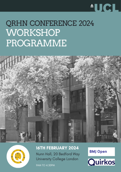Front cover of the QHRN pre-conference workshop programme