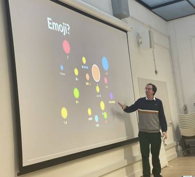  Photo of Daniel Turner presenting at the pre-conference workshop