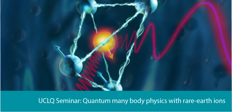 UCLQ Seminar: Quantum many body physics with rare-earth ions