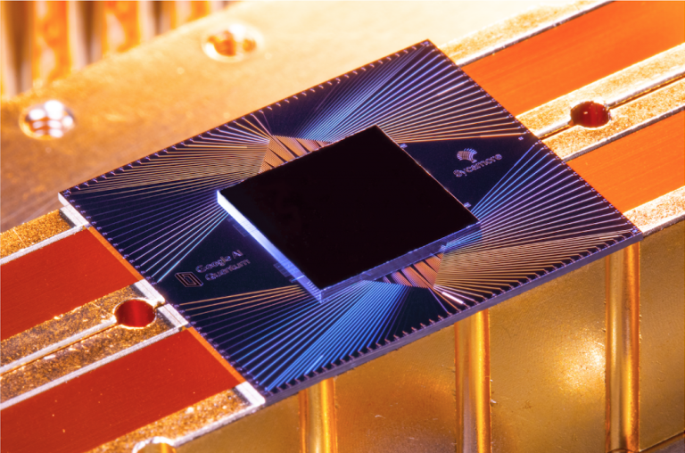 Photo of Google's quantum processor Sycamore