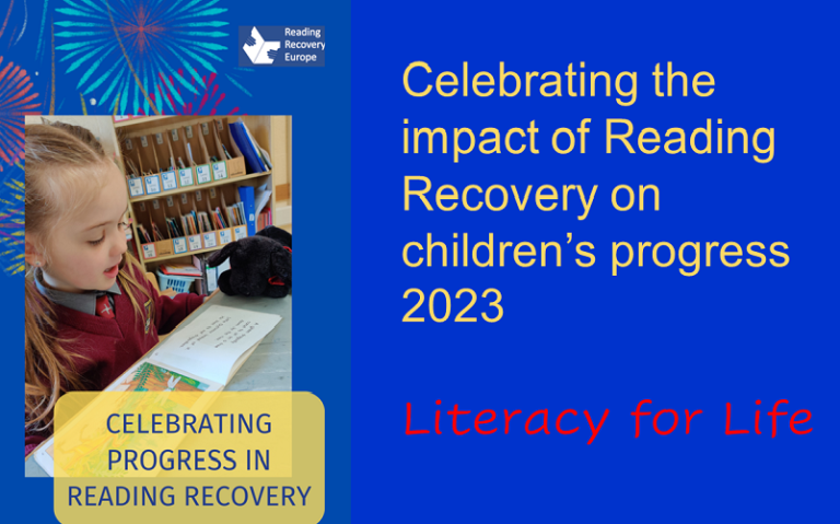 Celebrating the impact of Reading Recovery on children's progress 2023, literacy for life, a girl reading a book