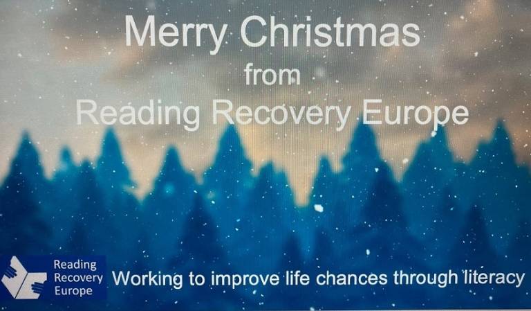 Greeting card Merry Christmas from Reading Recovery Europe