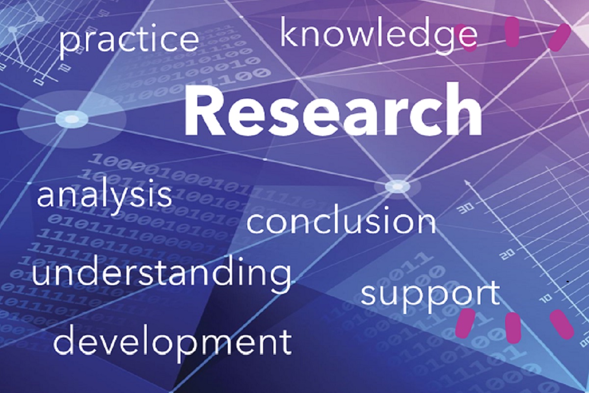 infographics related to research containing some components of research like analysis, conclusion, knowledge