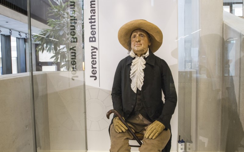Jeremy Bentham's Auto-Icon, housed in the UCL Student Centre