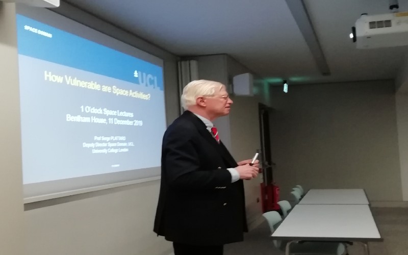 Prof Serge Plattard giving talk