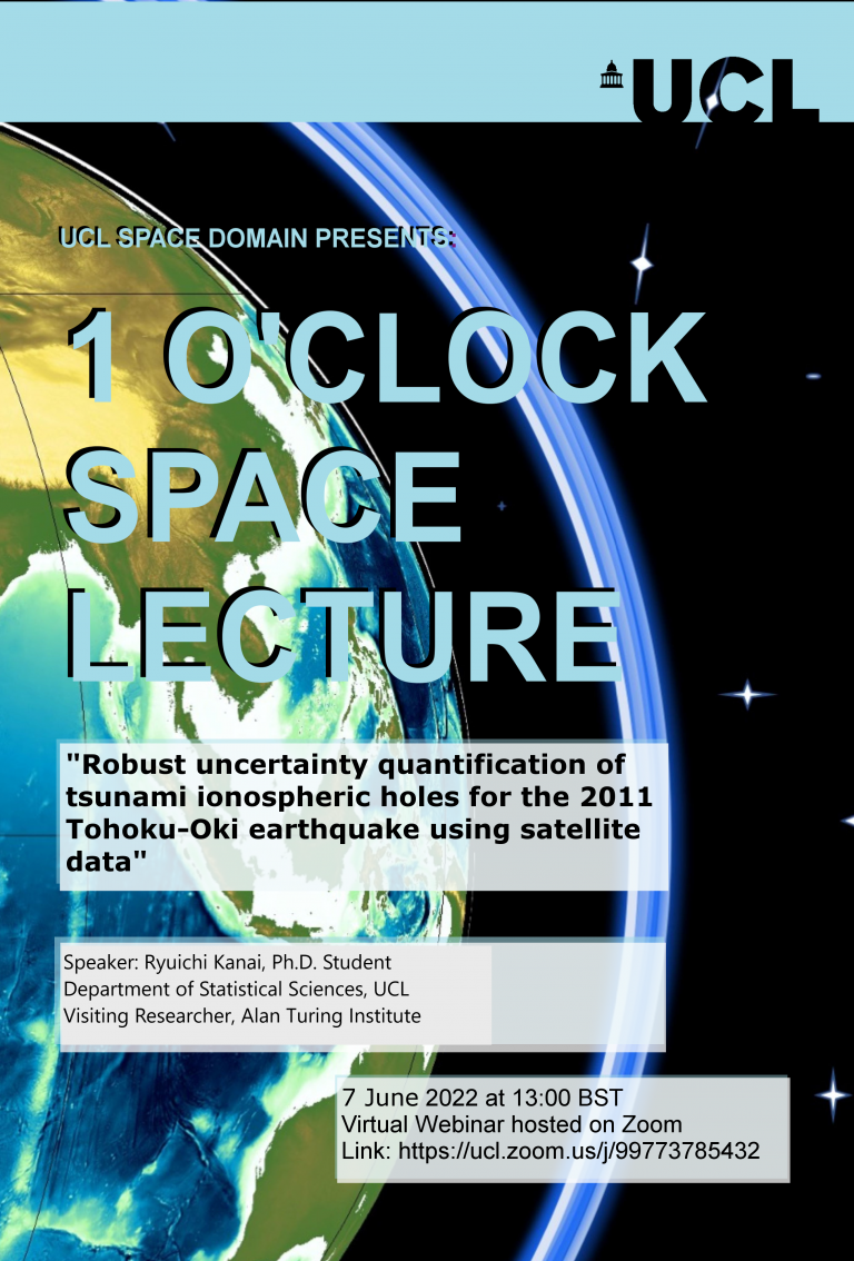 7th June one o'clock space lecture poster