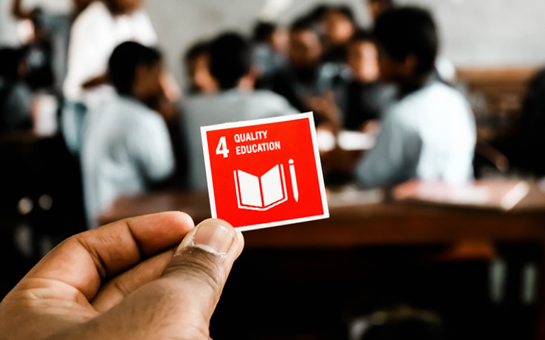 an image of SDG4: quality education