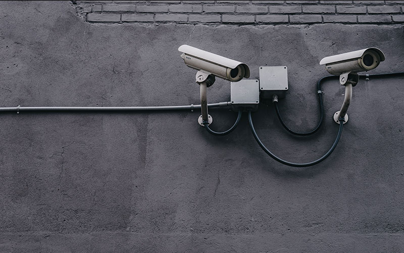 Picture of surveillance cameras