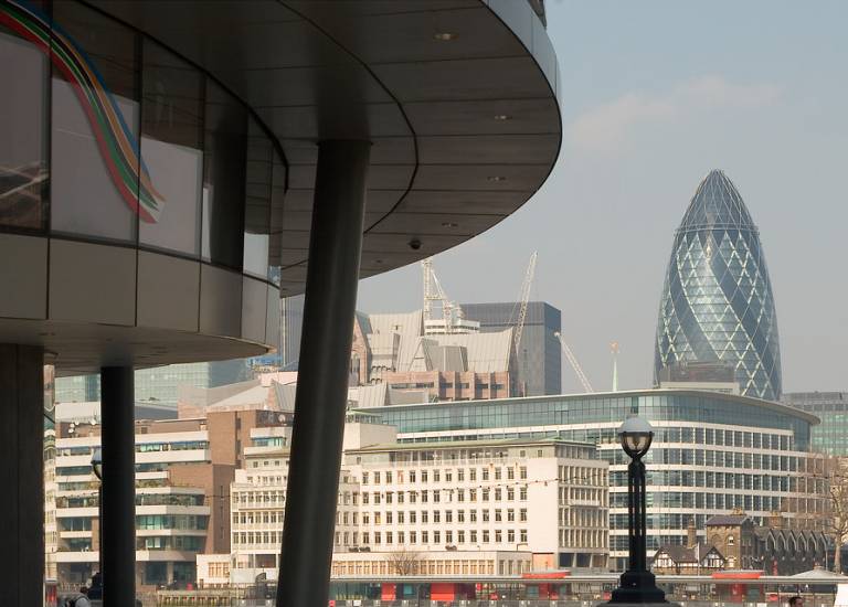 View of London's business district
