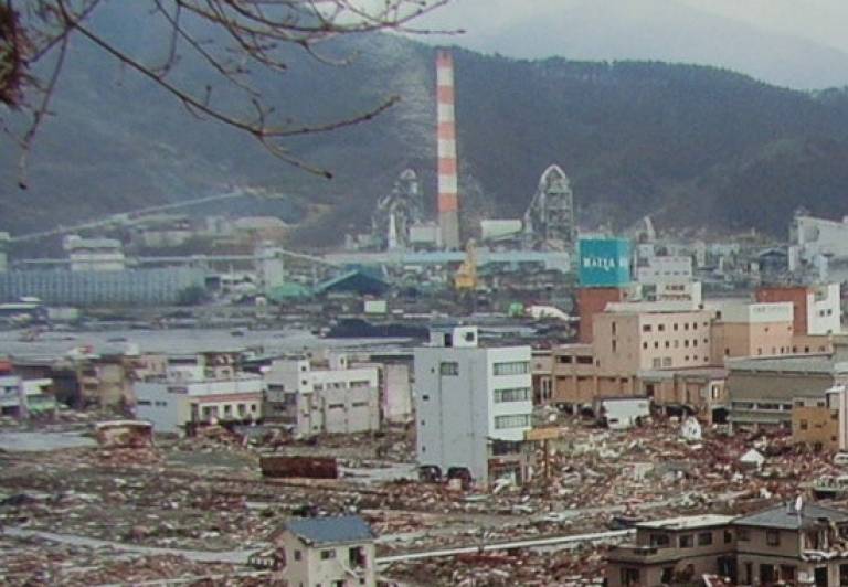 Ofunato after the Tohoku earthquake and tsunami, 2011
