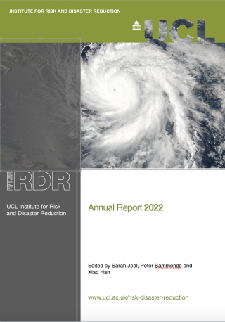 Cover of the annual report showing a hurricane
