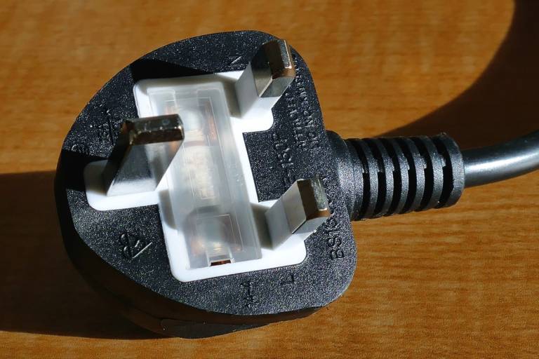 Close up British electrical plug