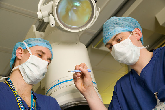 Surgeons operating in OR
