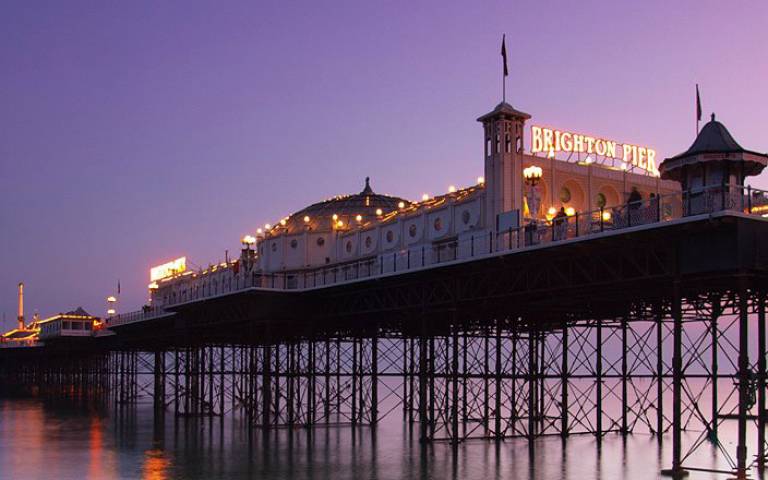 Brighton pier at dusk