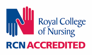 Logo showing course accredited by the Royal College of Nursing 