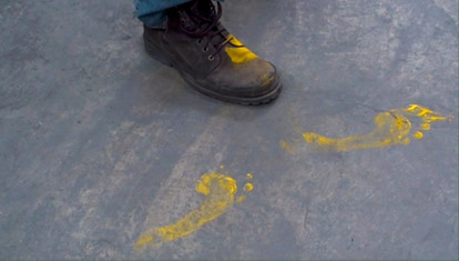 Eugenie Scrase, Powder Coat Footprint' still #2, 2012