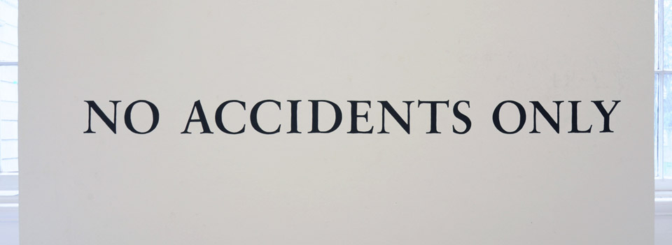 <p>NO ACCIDENTS ONLY, 2013, pencil and acrylic on wall</p>