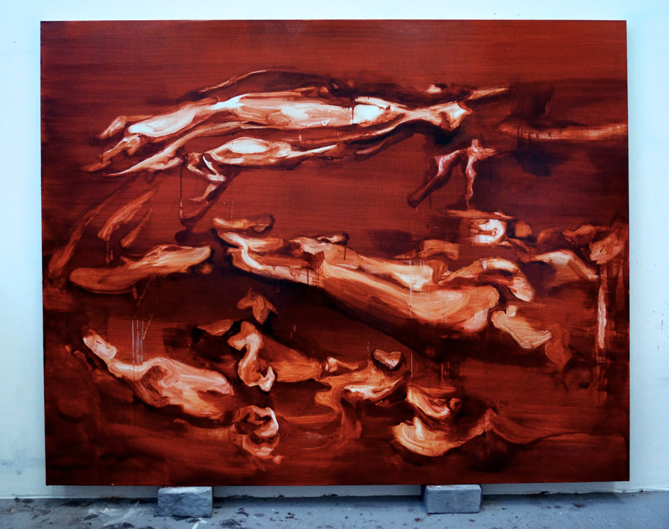 <p>Swirling Desire, 2013, oil on canvas, 240 x 190 cm</p>