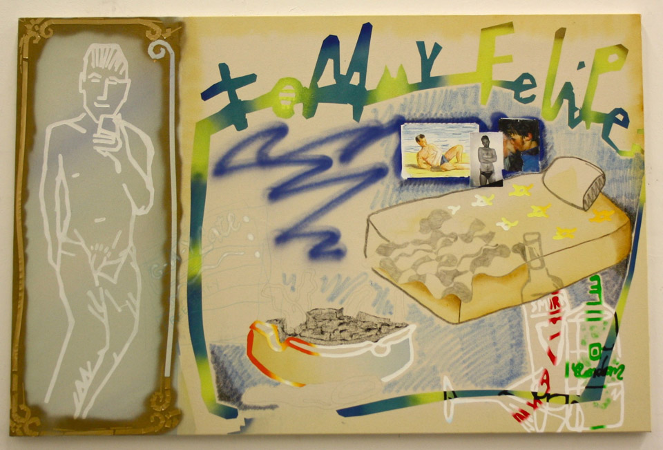 Tommy Felipe's, 2013, mixed media on canvas, 150 x 100 cm