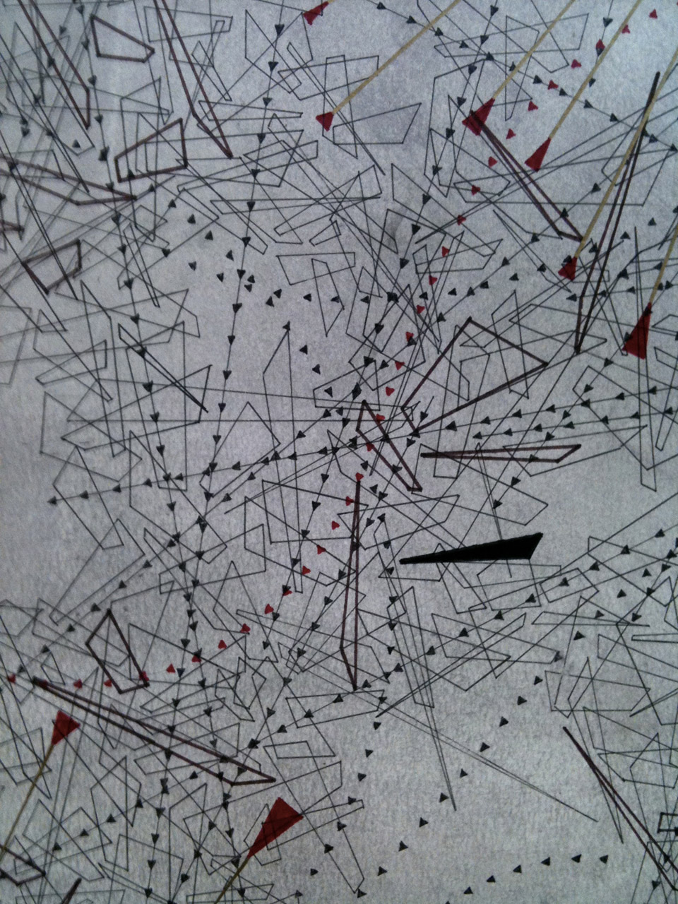 <p>We Will Follow (detail), 201, pen and ink, 250 x 150 cm</p>