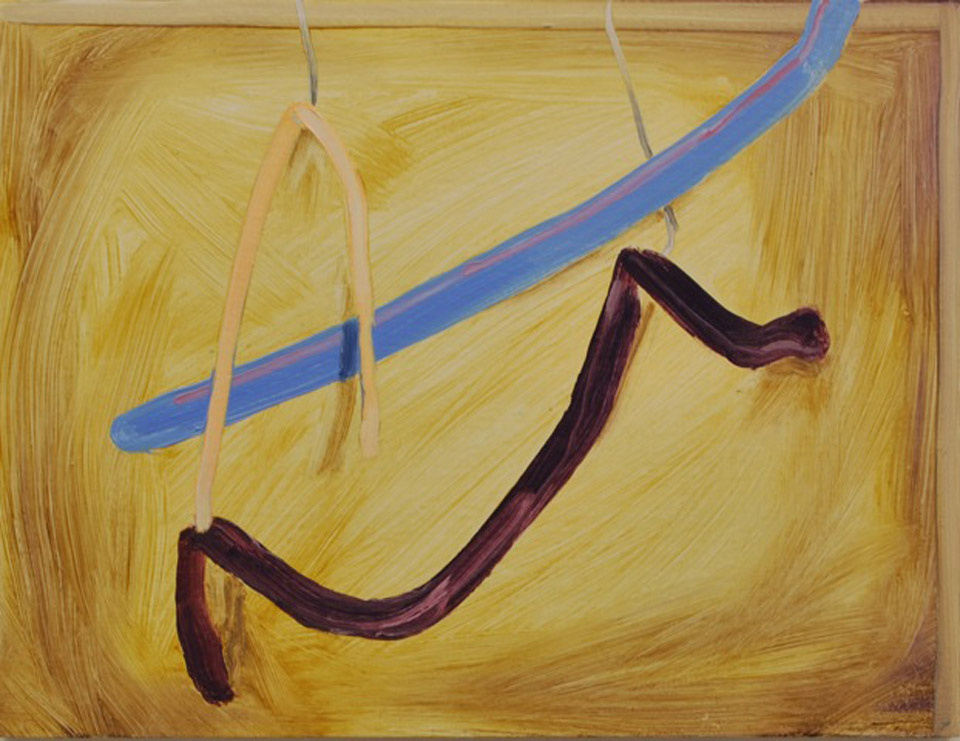 <p>Meat hooks, 2013, oil on board, 35 x 25 cm</p>