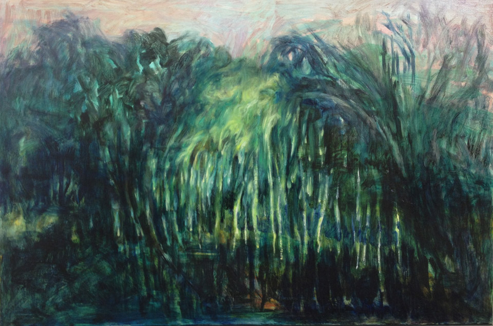 <p>Thin Trees, 2013, oil colour on canvas, 72.5 x 53 cm</p>
