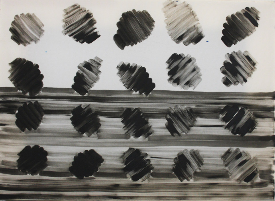 <p> Circles, 2012, oil on polyester, 40 x 50 cm</p>