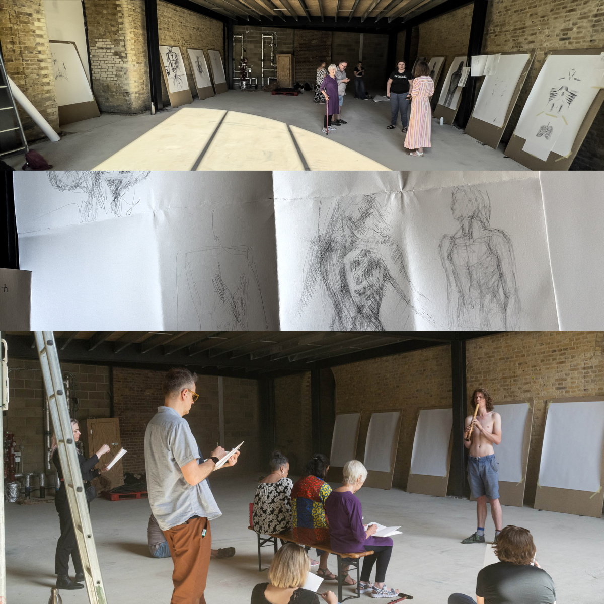 Drawing Breath' workshop with Dryden Goodwin for Better Bankside Clean Air Day. Images: Mickey Lee/Invisible Dust