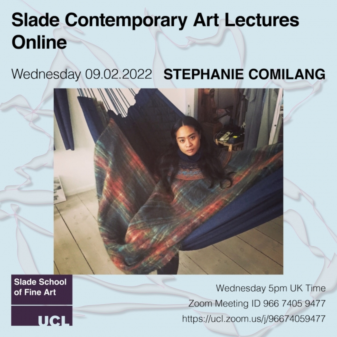 Stephanie Comilang, Contemporary Art Lecture poster
