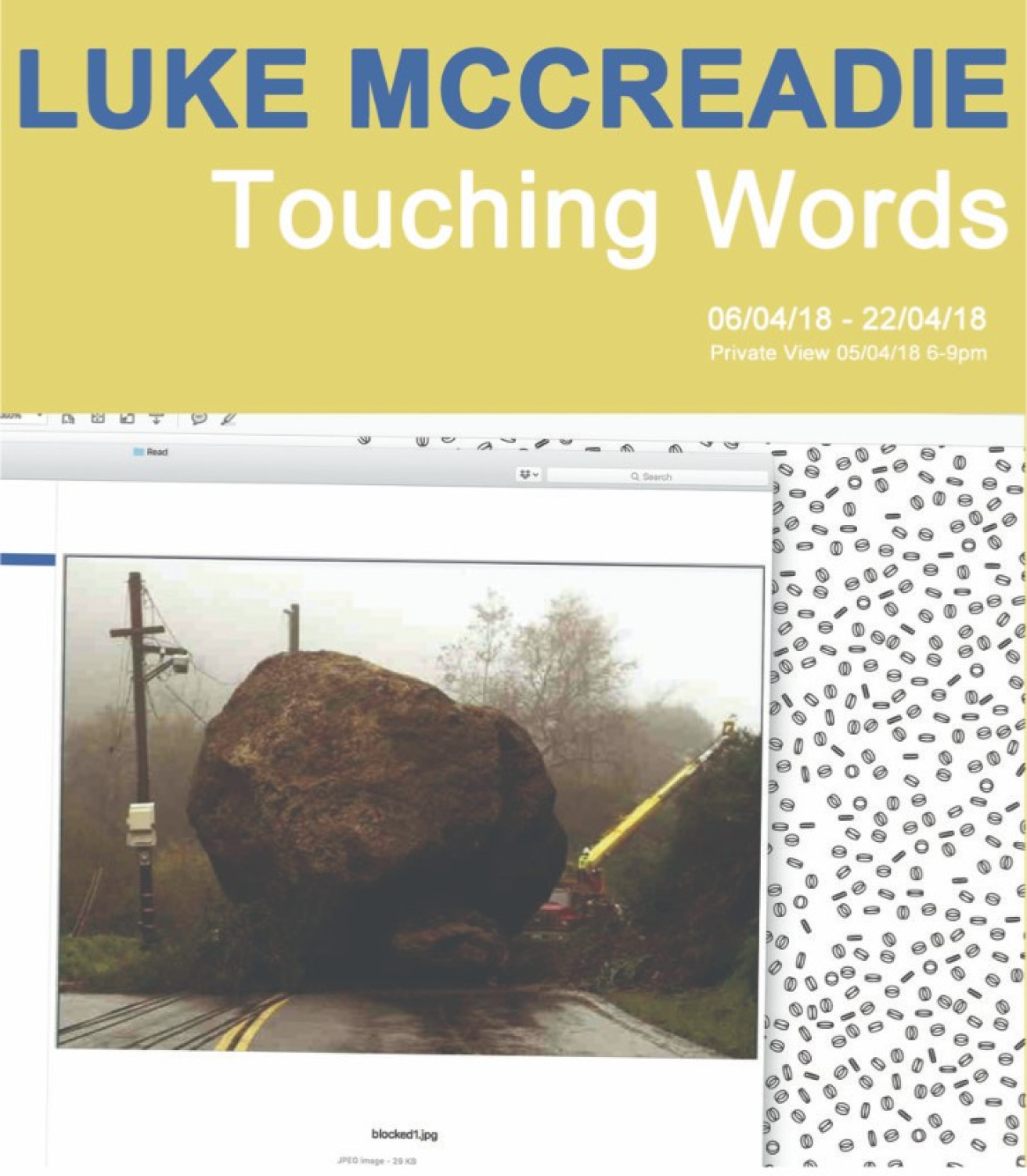 Luke McCreadie - Touching Words Poster