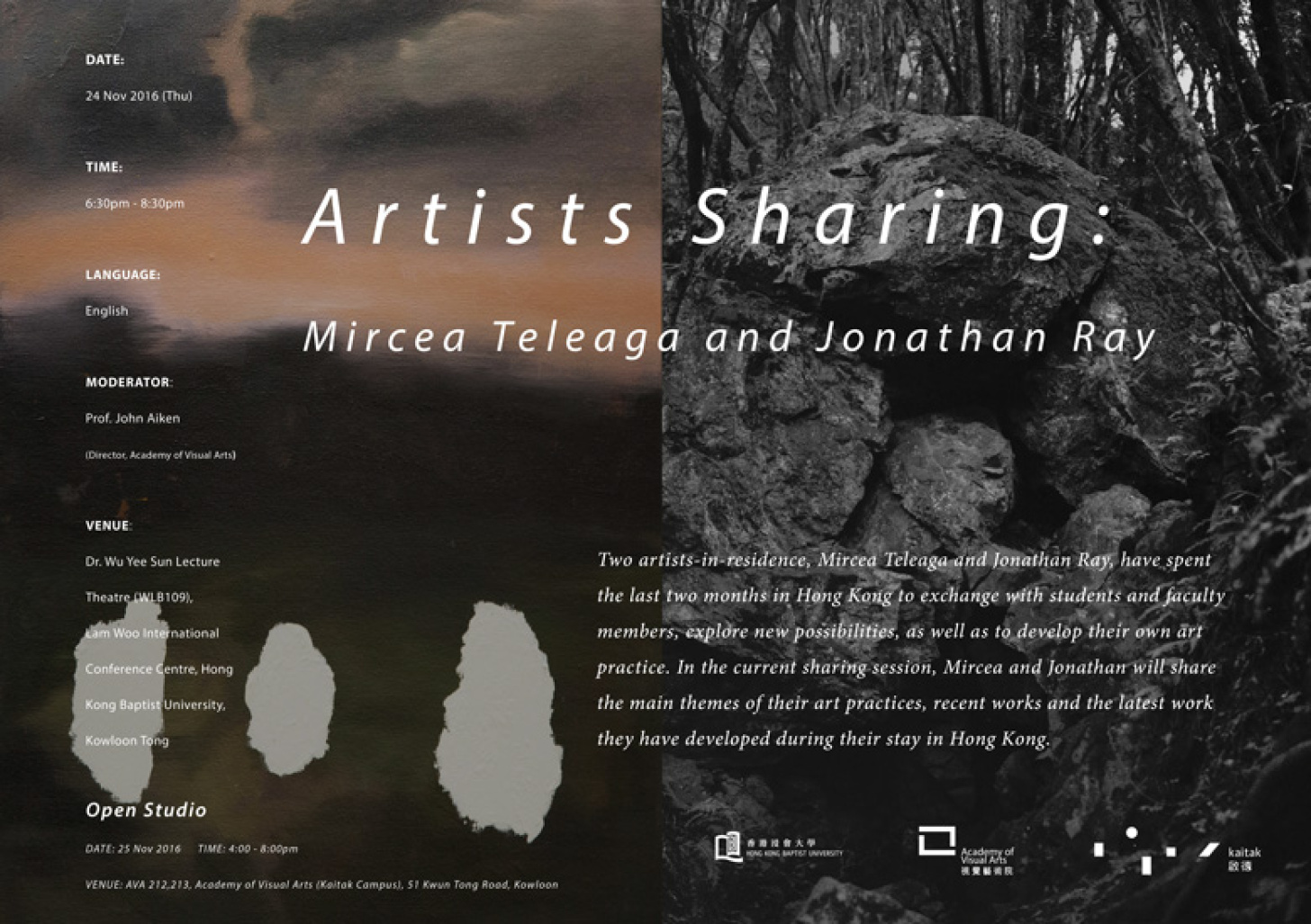 Open Studio: Mircea Teleaga and Jonathan Ray poster