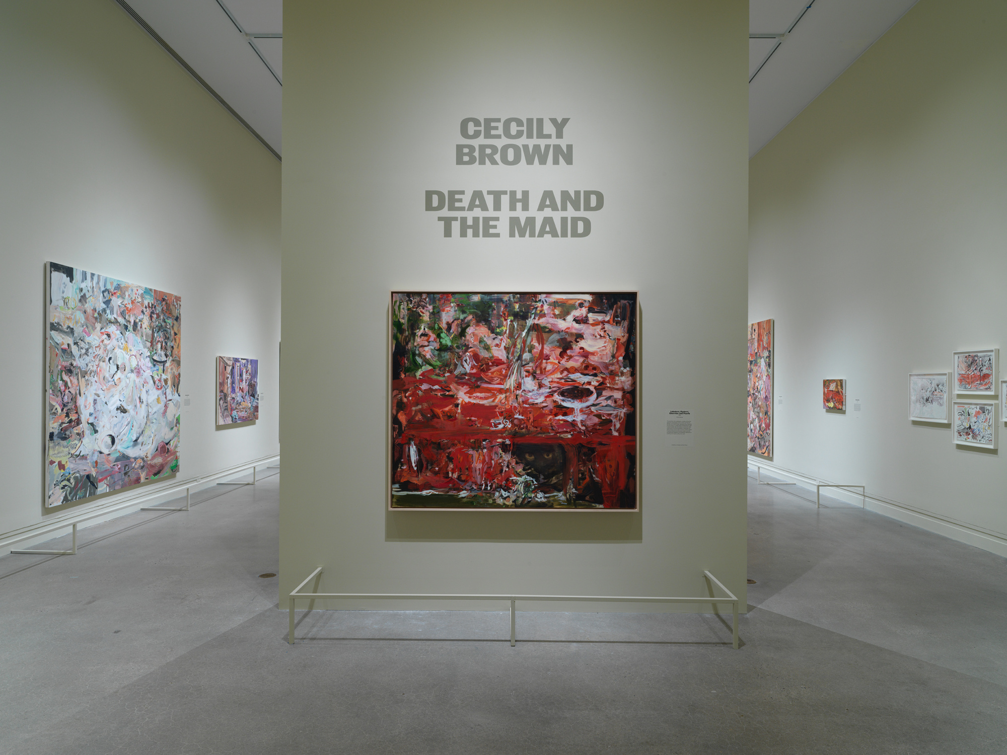 Installation view of Cecily Brown: Death and the Maid, on view from April 4 through December 3, 2023, at The Metropolitan Museum of Art.